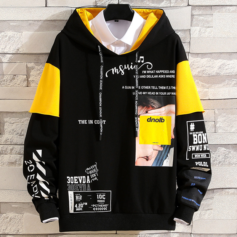 Teen Sweatshirt Suit Men Junior High School High School Students Fall New Trend Autumn Dress With Cap Set Matching Clothes