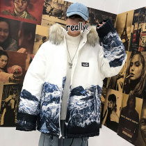 Winter thickened cotton clothes mens gats up for overweight 5xl bread clothes teenagers trendy chubby down cotton padded jacket