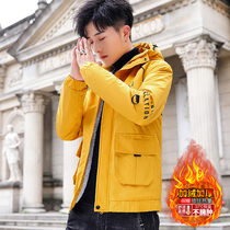 Cotton-padded mens winter jacket tooling down cotton jacket new 2020 autumn and winter clothing students Tide brand short cotton-padded jacket