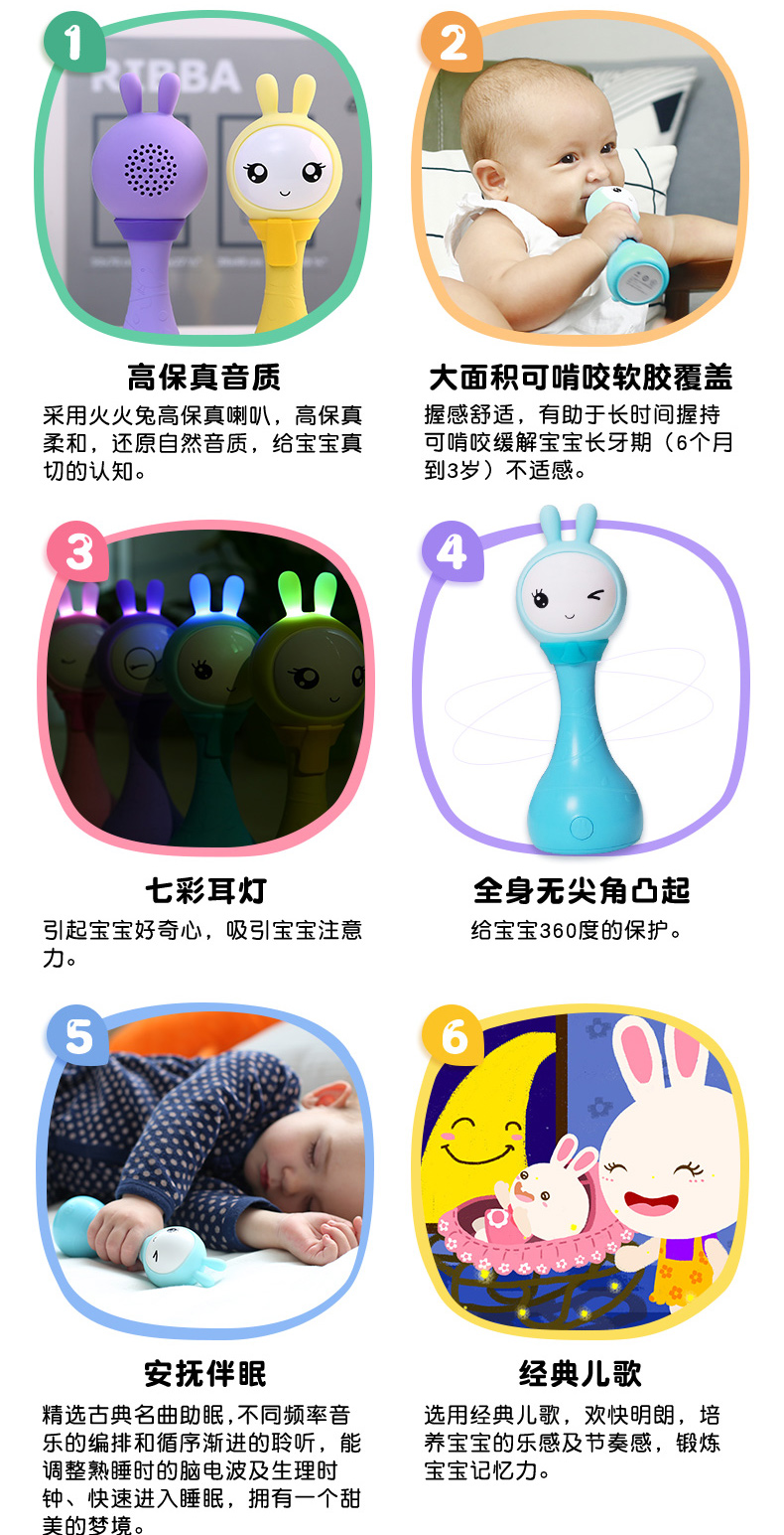 Thỏ lửa Tmall Elf Cookie M1 Thông Minh WiFi Mạng Bluetooth Âm Thanh Rattle R1S Trẻ Em Early Learning Đồ Chơi đồ chơi robot thông minh