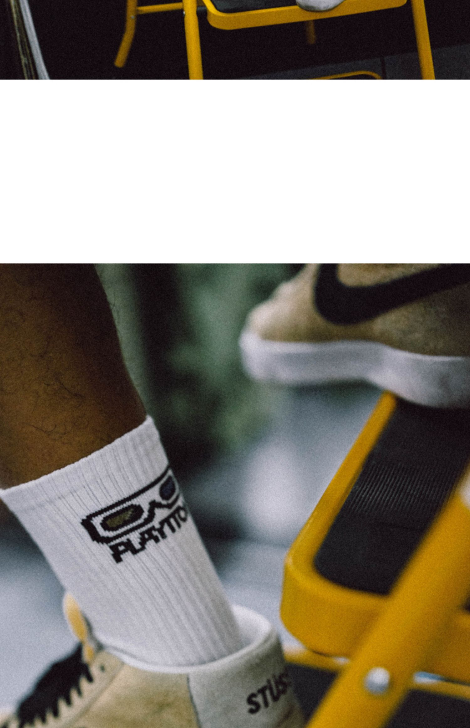 INKNOTS CHƠI NÓ TRÊN LOGO SOCK chải vớ cotton thể thao cao cấp màu đen và trắng - Vớ thể thao tất nike