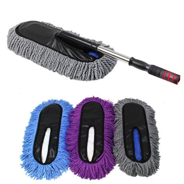 Phụ kiện ô tô Sweeper Dice Lau bông Lau xe Rửa bụi bẩn Brush Cart Single Wax Brush Wax - Sản phẩm làm sạch xe cọ vệ sinh nội thất ô tô