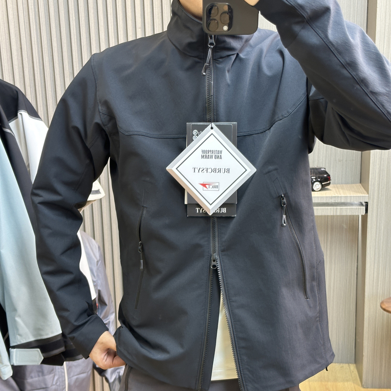 High-End Quality! 3D Stand-Up Cut and Taped Pocket Autumn Outdoor Waterproof and Windproof Stand-Up Collar Softshell Jacket