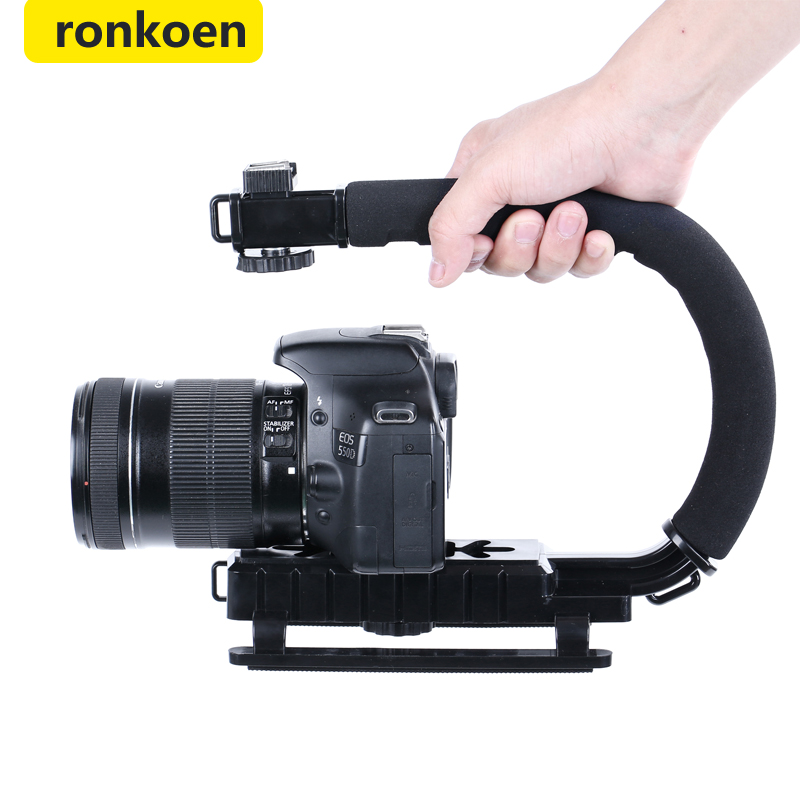 Handheld stabilizer Single-eye camera DV phone camera bracket LED light film shooting bracket handheld stabilizer