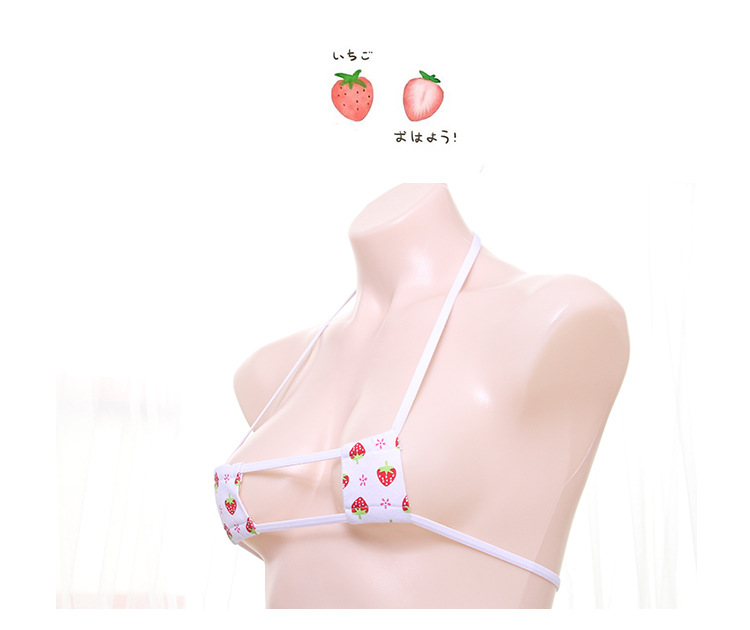 Mini bikini ren-dâu dâu tây vuông gợi cảm chất béo gợi cảm vui vẻ chia tách hồ bơi nước nóng suối tắm phù hợp 	đồ bơi nữ 2 mảnh	