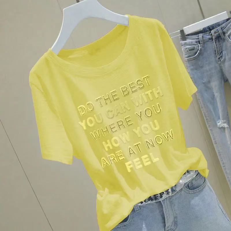 2026 Summer New Short-Sleeved T-Shirt for Women, Round Neck, Versatile, Pure Cotton, Printed, Age-Reducing, Slimming, Thin, Korean Style Top 2026 Summer New Short-Sleeved T-Shirt for Women, Round Neck, Versatile, Pure Cotton, Printed, Age-Reducing, Slimming, Thin, Korean Style Top