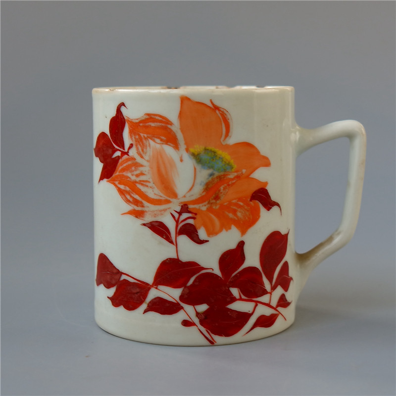 Autumn = Twilight New pink Flower Porcelain Cups Porcelain Literati Antique Collection