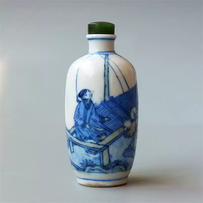 柳=影清代中期乾隆青花釉里红人物孟母断机杼zhu