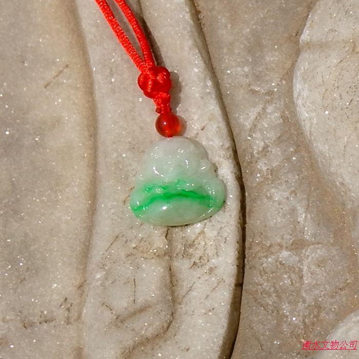North Korea=Cloud 9630 stock natural A goods Myanmar old pit Zhengyang green jade Buddha pendant pendant to send daughter certificate
