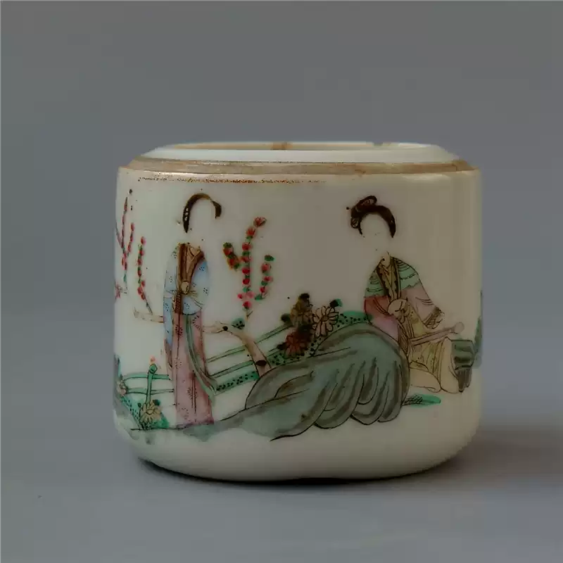 清代荣=华名家汪佩辉浅绛彩人物仕女罐瓷器文人瓷艺术品收藏-淘宝Taobao