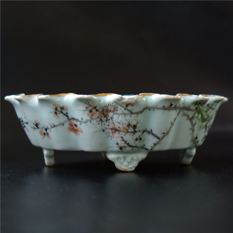 Autumn=Xiao Light Crimson Famous Plum Blossom Plate Porcelain Porcelain Literati Porcelain Art Collection