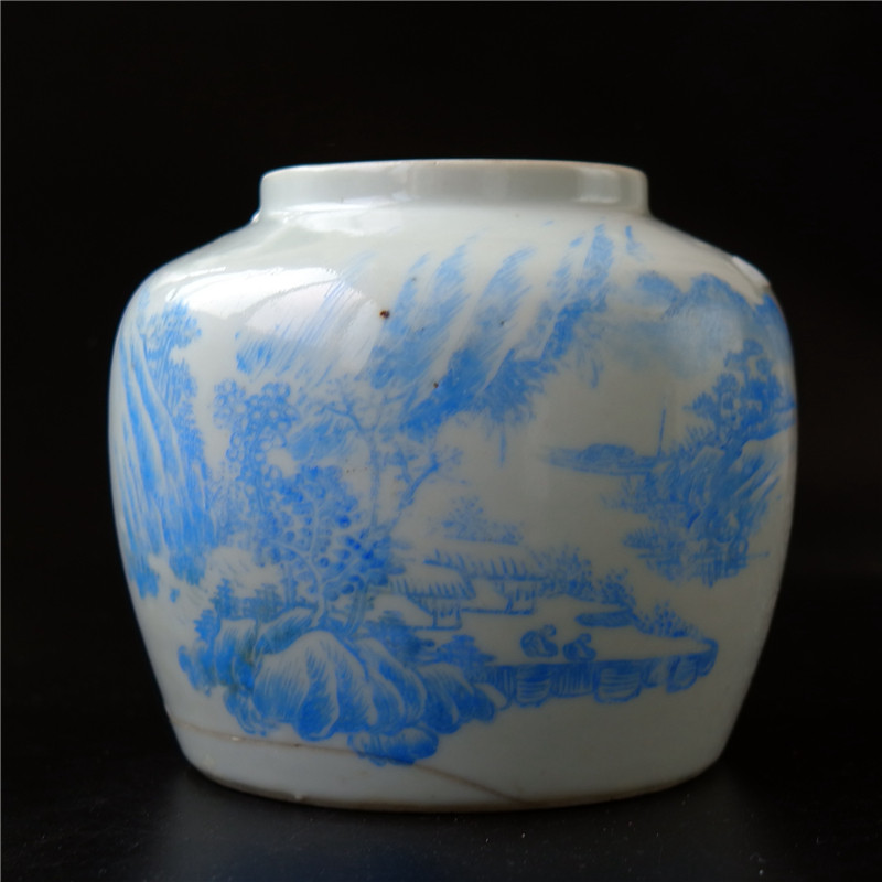 Year of age = Hualan Colorful Mountain Kettle Changed Jar Porcelain ceramic Porcelain Art Collection