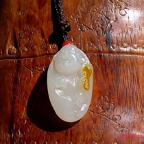 Light = eyebrow 6156 stocks 80s Natural Xinjiang and Tian Yugoat Grease Jade Seed Stock Ruyi Pendant Certificate