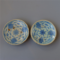 Spring=wave blue and white porcelain plate pair of porcelain art antique collection