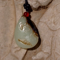 Min = Month 0259 Natural Xinjiang and Tian Yubai jade seed Happiness Life Ginseng Pependant Pendant Belt Certificate