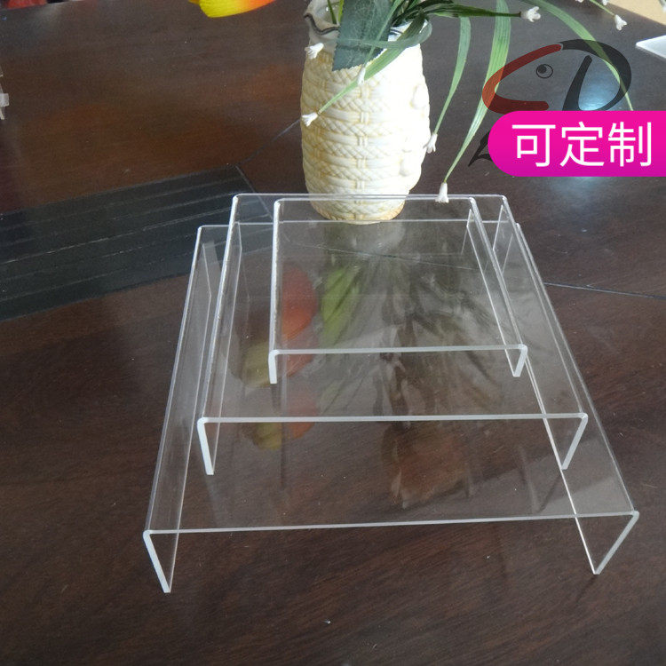 Special U-shaped display Makeup display steps Clothing store Shoe rack Plaid shop Acrylic jewelry jewelry rack