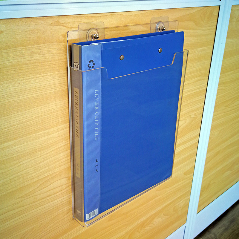 Acrylic containing box a4 containing wall-mounted box free of punching hanging wall anti-dust box magazine containing box folder box