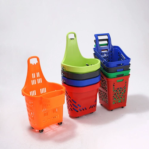 Пластиковый портативный чемодан, корзина для покупок, увеличенная толщина