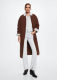 ຕົວແທນຈັດຊື້ຂອງແອສປາໂຍນເອີຣົບຂອງແທ້ MANGO women's belted waist cotton coat jacket 37005544