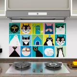 Мультяшная наклейка, термостойкая самоклеющаяся плита, водонепроницаемые самоклеющиеся обои на стену, увеличенная толщина