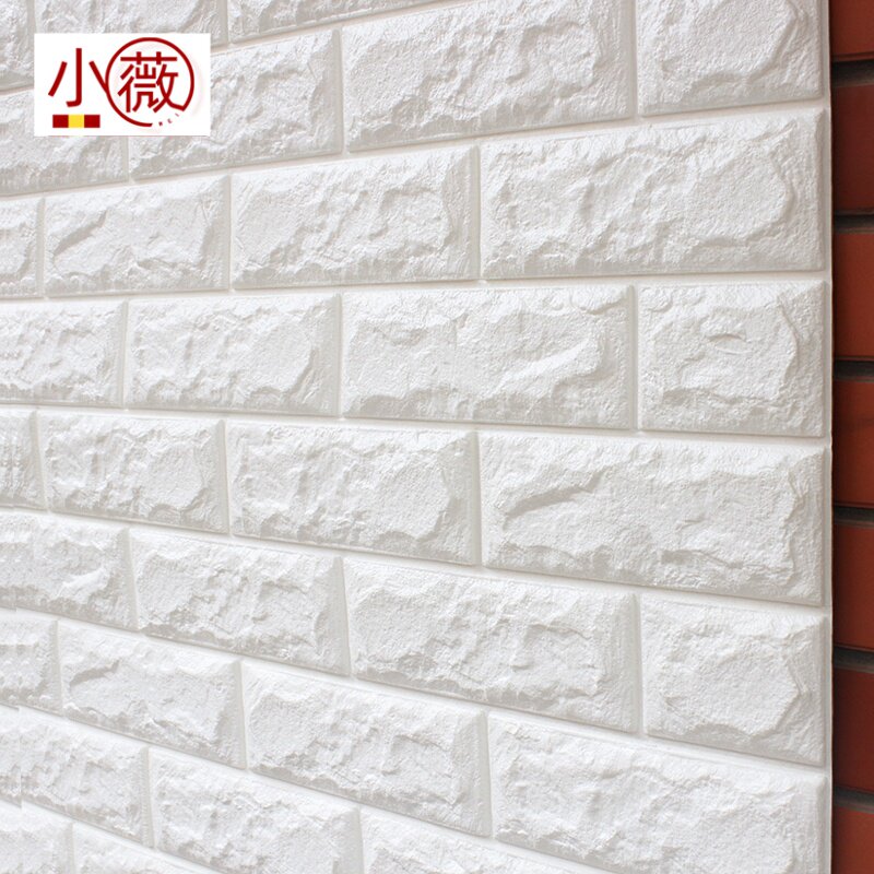 Wallpaper 3d Stereo wall sticker Self-adhesive Living room Bedroom Decorative Brick TV Background Wall Waterproof Anti-collision Soft Baking Painter