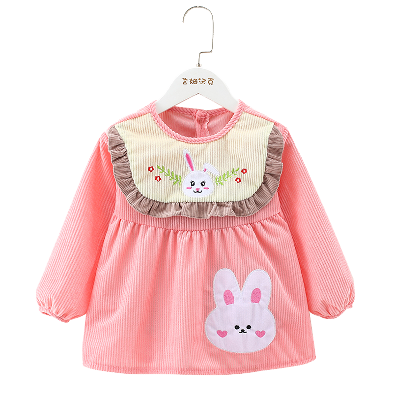 Smock, autumn and winter female princess dress for eating, waterproof and dirt-proof