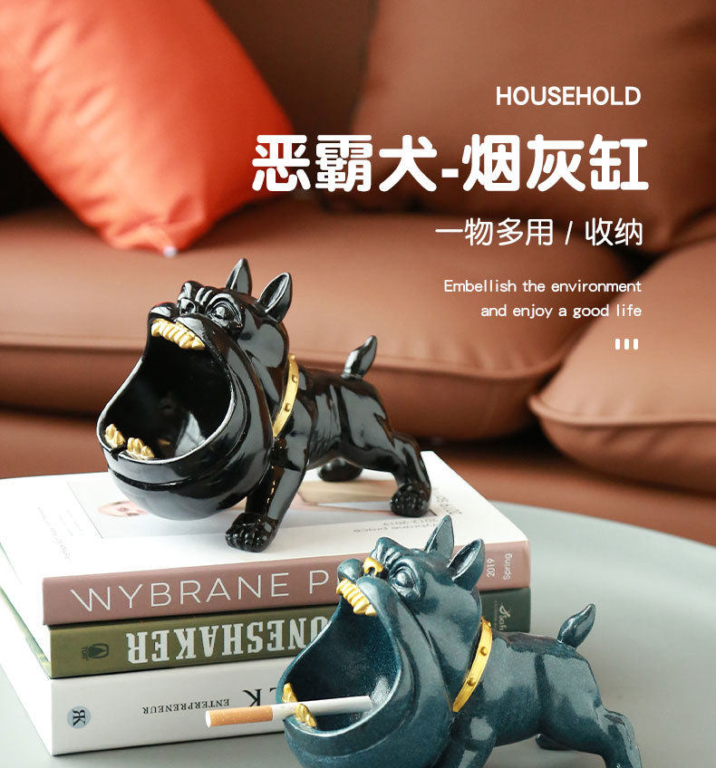 Farfighting Dog Cartoon Tobacco Cylinders Ins Wind Creativity Modern Minima Cute Light Lavish Personality Living Room Tea Table Cigarette Ash Tray