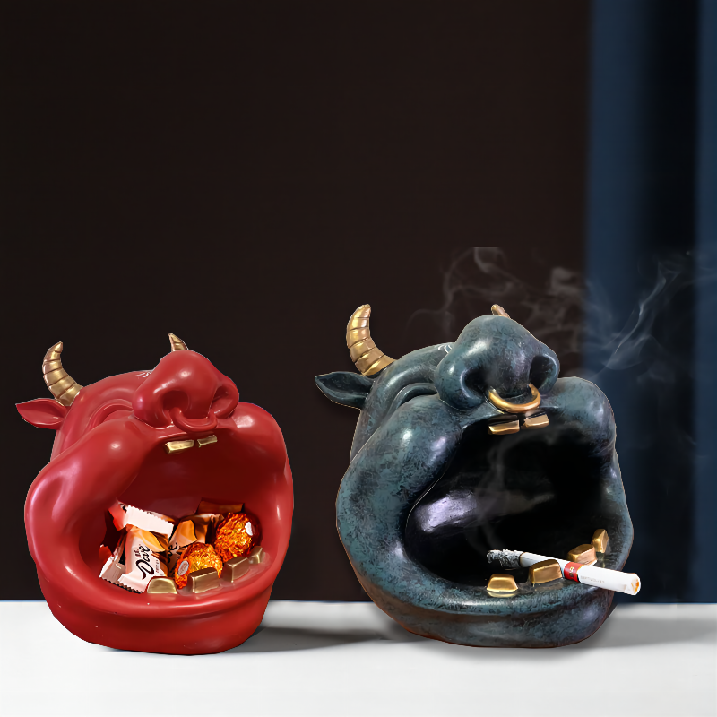 Nordic Big Mouth Bull tea table Tobacco Ashtray Cartoon Personality Creative Tide swing piece to admit and send boyfriend husband