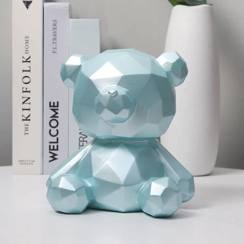 New heat pin deposit money pot creative geometric bear pendulum piece minimalist modern deposit box Nordic style home gift