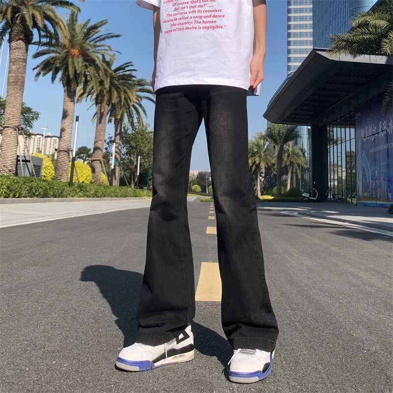 High Street American Style Washed Gradient Flared Jeans for Men, New Summer Trendy Brand Straight Loose Wide-Leg Pants for Boys High Street American Style Washed Gradient Flared Jeans for Men, New Summer Trendy Brand Straight Loose Wide-Leg Pants for Boys