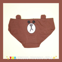 Cartoon Little Brown Bear Womens Pants Japanese Cute Creative Soft Girl Heart Cotton Underpants Pants