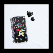Cartoon 7plus black silicone phone shell Apple X female couple iphone X MAX phone to protect the soft shell