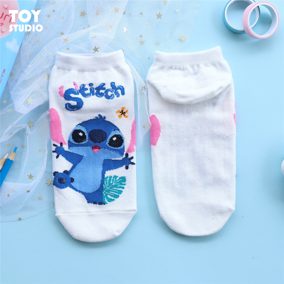 Stizzi Socksthe republic of korea Cartoon Socks lovely girl student originality summer Stockings student adult Low top socks Thin pure cotton Socks