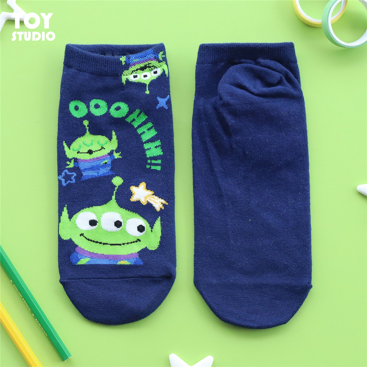 Three Eye Socksthe republic of korea Cartoon Socks lovely girl student originality summer Stockings student adult Low top socks Thin pure cotton Socks