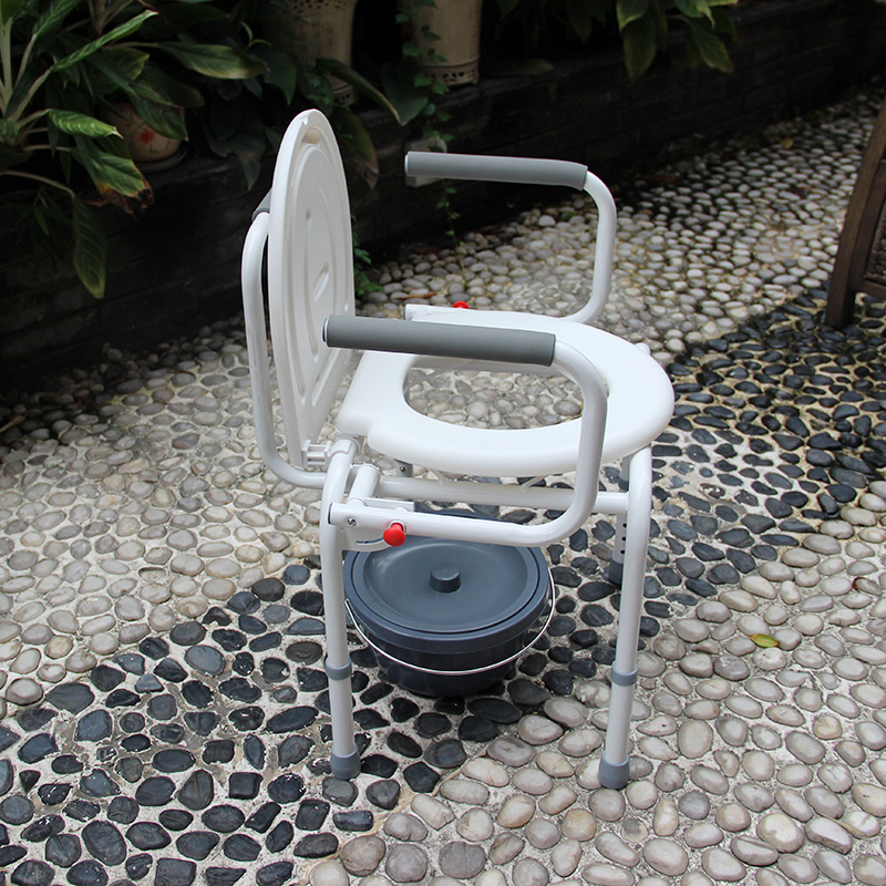 Elderly toilet chair elderly toilet seat pregnant woman toilet toilet chair Aluminum alloy adjustable mobile convenient chair
