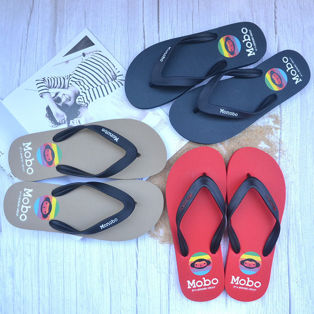 MONOBO little monkey male simple European and American British rubber non-slip bottom street beach clip feet flip-flops sandals and slippers