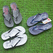LUOFU LUOFU womens simple polka dots cute cat flat home bathroom soft glue Flip-flops sandals