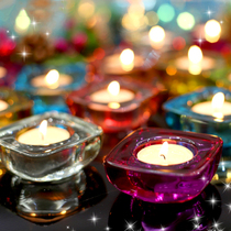 Glass Small Candle Holders New Year Candle Romantic Western Dining Wedding wedding Props Candle Light Evening Table Creative Pendulum decorations