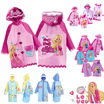 Explosive counter Barbie children's boys and girls fashion beautiful raincoat poncho thick non-toxic PVC bag