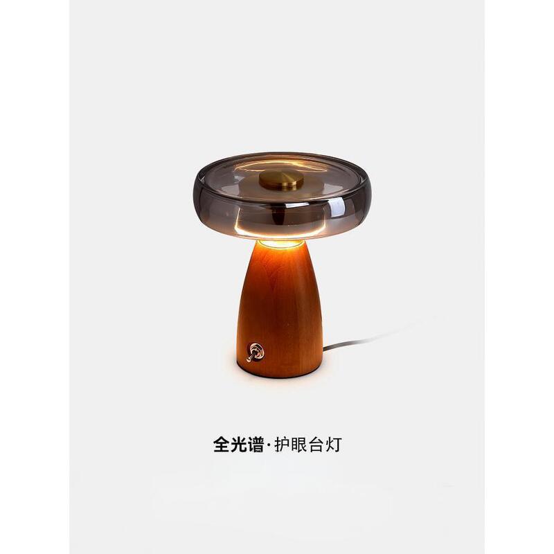Hp Enke Solid Wood Table Lamp Italian Light Luxury Vintage Bedroom Bedside Reading Lamp Desktop Decoration Atmosphere Night Light