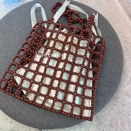 Брендовый ретро вместительный и большой браслет из бисера для отдыха ручной работы, сумка на одно плечо, набор материалов, DIY