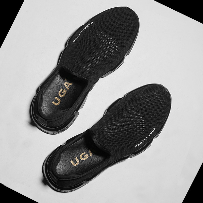 Men's shoes Summer breathable thin section Deodorant One Foot Pedal Sloth Shoes Light Hollowed-out Casual Shoes Summer Men's Net Shoes