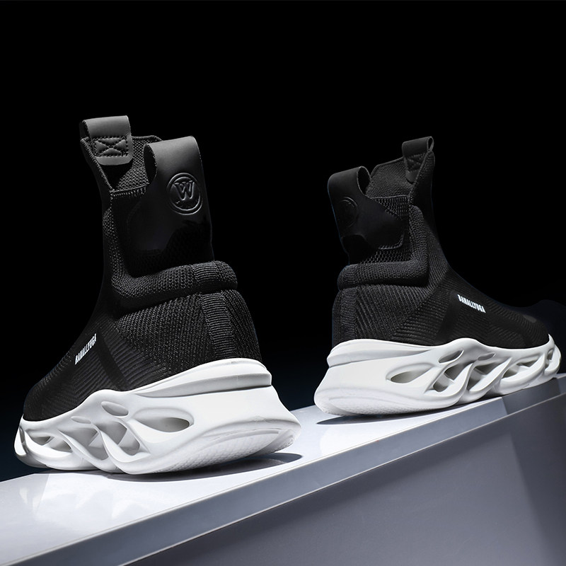 Men's shoes high-sized shoes shoes sneakers European station tide summer breathable socks male casual shoes