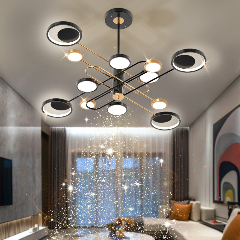 Nordic modern minimalist chandelier ten popular net red light luxury lamps Daquan 2022 new whole house main living room lamp