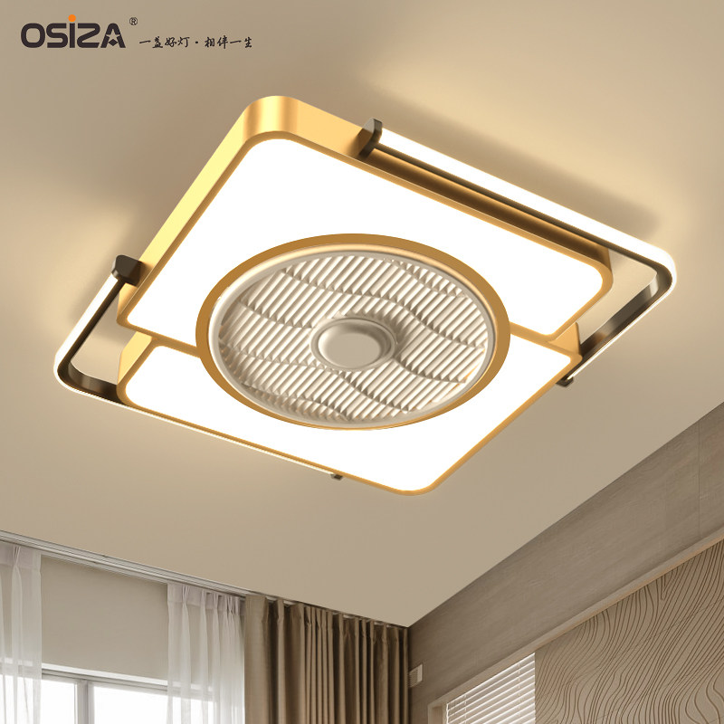 Electric fan suction ceiling lamp Home modern minimalist bedroom dining room Atmospheric Living Room Invisible Ceiling Fan lamp fan lamp remote control