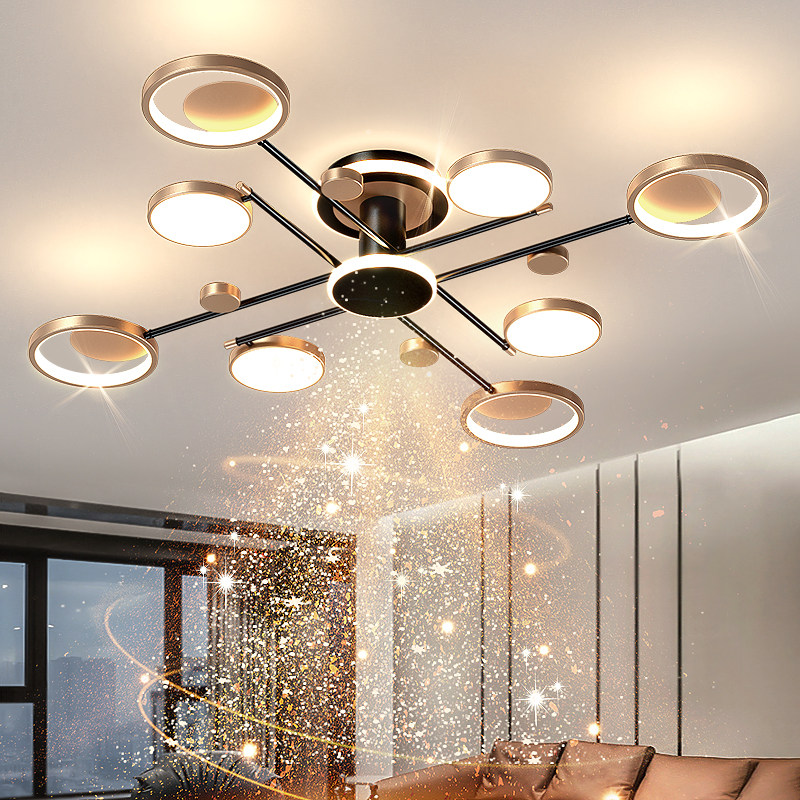 Nordic chandelier living room lamp simple modern light luxury 2021 new main lamp complete combination whole house package