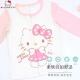 Hello kitty, детское термобелье, хлопковый комплект, демисезонное удерживающее тепло нижнее белье, пижама, подходит для подростков