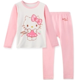 Hello kitty, детское термобелье, хлопковый комплект, демисезонное удерживающее тепло нижнее белье, пижама, подходит для подростков