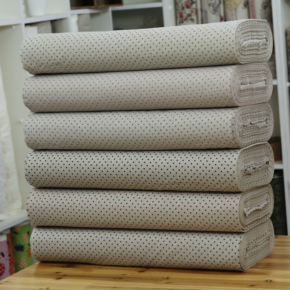 Bông vải lanh nước ngọc in vải thủ công chắp vá vải tự làm 50 * 55cm Vải lanh cotton nhập khẩu Nhật Bản có bánh xe - Vải vải tự làm