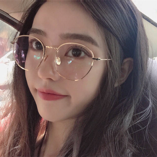 Glasses frame female net red fashion retro Harajuku style street shot personality Korean literature ins myopia small face glasses